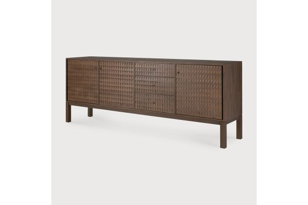 SONO SIDEBOARD - VARNISHED TEAK - LIGHT BROWN 