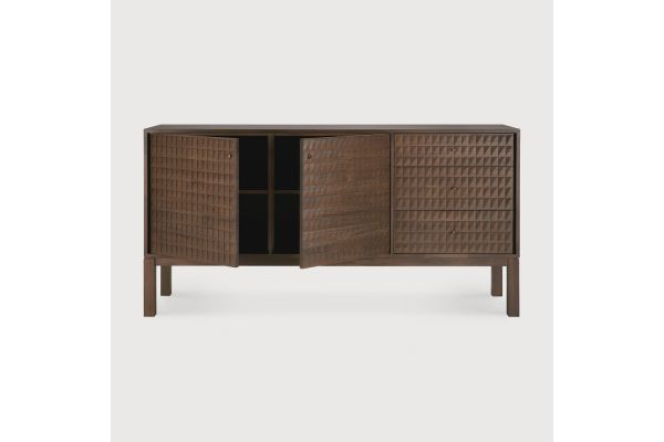 SONO SIDEBOARD - VARNISHED TEAK - LIGHT BROWN 