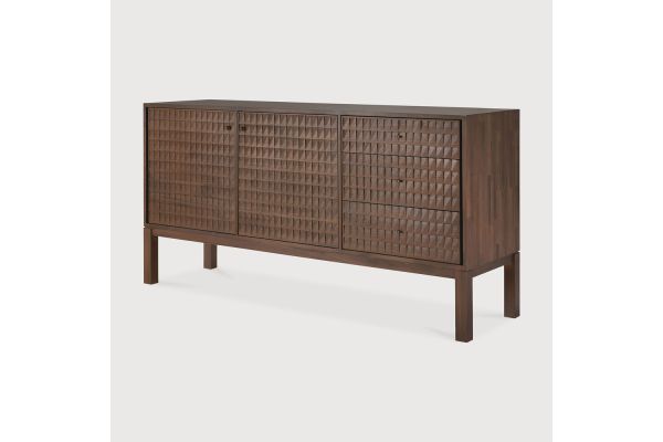 SONO SIDEBOARD - VARNISHED TEAK - LIGHT BROWN 