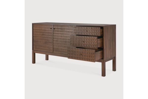SONO SIDEBOARD - VARNISHED TEAK - LIGHT BROWN 