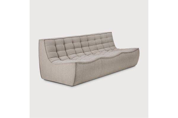 N701 MODULAR SOFA - ECRU ECO FABRIC - 3 SEATER 