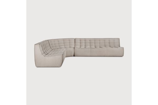 N701 MODULAR SOFA - ECRU ECO FABRIC - 3 SEATER 