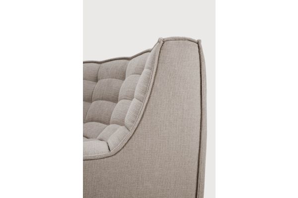 N701 MODULAR SOFA - ECRU ECO FABRIC - 90° ROUND 