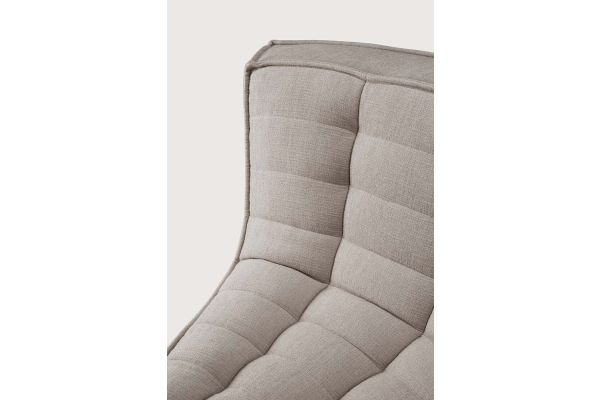 N701 MODULAR SOFA - ECRU ECO FABRIC - 90° ROUND 