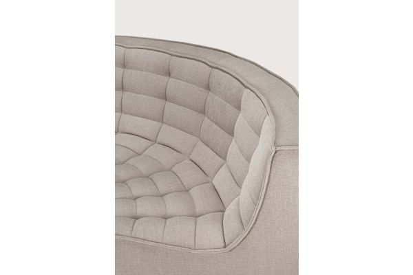 N701 MODULAR SOFA - ECRU ECO FABRIC - 90° ROUND 