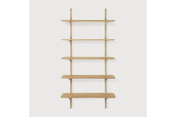 PI WALL SHELF - OAK - 3 SHELVES 100 x 35 x 126	