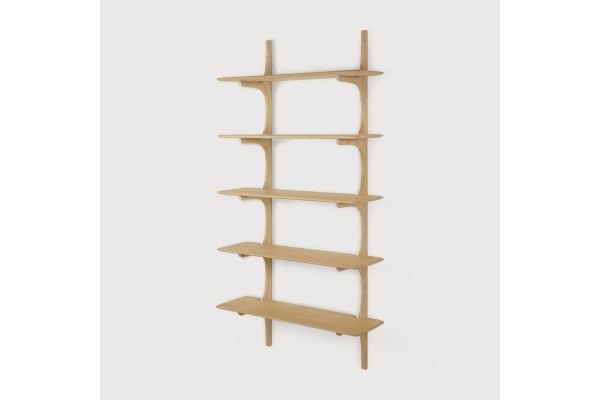 PI WALL SHELF - OAK - 3 SHELVES 100 x 35 x 126	