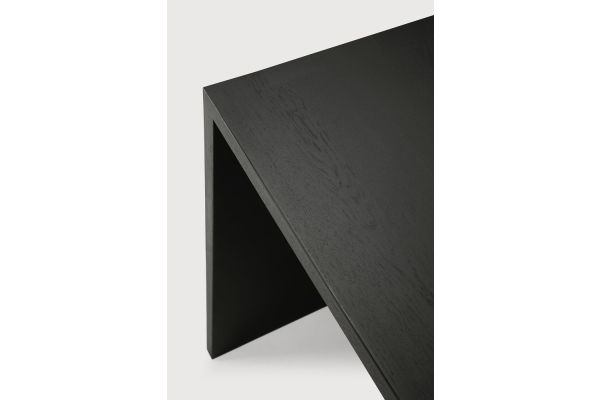 U DESK - VARNISHED OAK - RECTANGULAR - WITH CABLE 