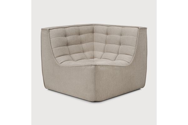 N701 MODULAR SOFA - ECRU ECO FABRIC - 90° SQUARE 