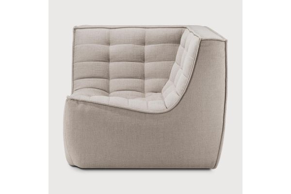 N701 MODULAR SOFA - ECRU ECO FABRIC - 90° SQUARE 