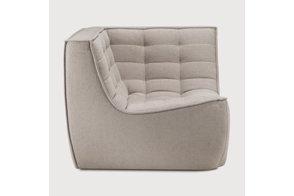 N701 MODULAR SOFA - ECRU ECO FABRIC - 90° SQUARE 