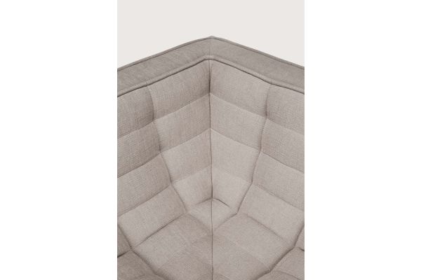 N701 MODULAR SOFA - ECRU ECO FABRIC - 90° SQUARE 