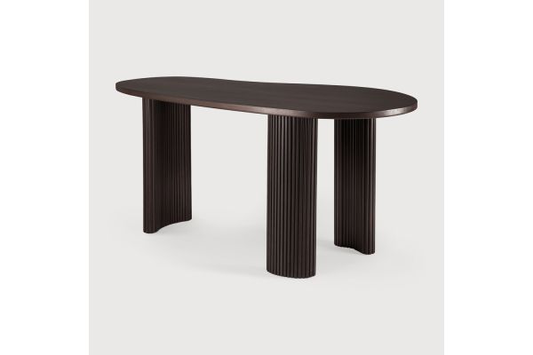 BOOMERANG DESK - VARNISHED MAHOGANY - DARK BROWN 