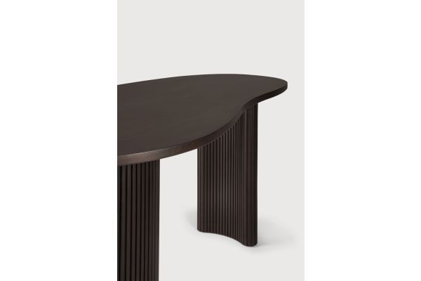 BOOMERANG DESK - VARNISHED MAHOGANY - DARK BROWN 