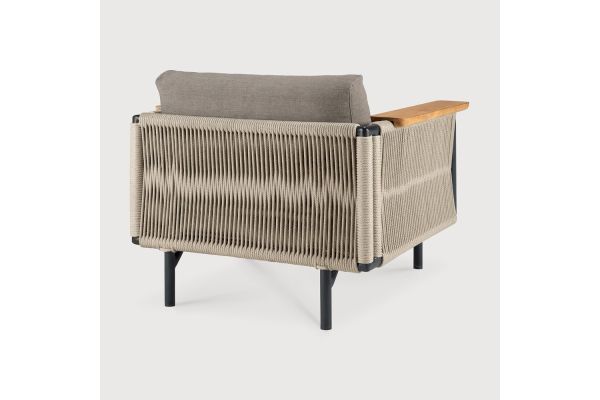 CORBEY OUTDOOR LOUNGE CHAIR - ALUMINIUM - BLACK 