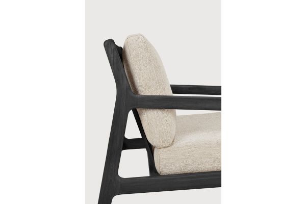 JACK OUTDOOR LOUNGE CHAIR - VARNISHED TEAK - BLACK