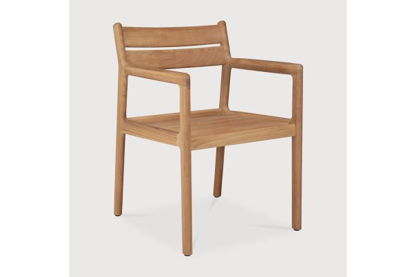 JACK OUTDOOR DINING CHAIR FRAME - TEAK - WITH ARMS