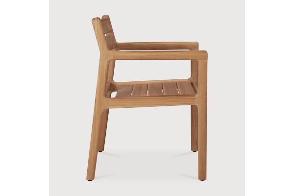 JACK OUTDOOR DINING CHAIR FRAME - TEAK - WITH ARMS