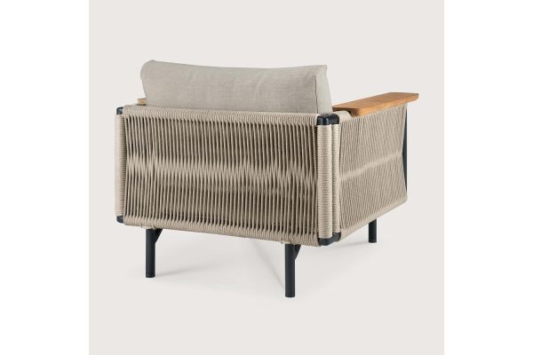 CORBEY OUTDOOR LOUNGE CHAIR - ALUMINIUM - BLACK 