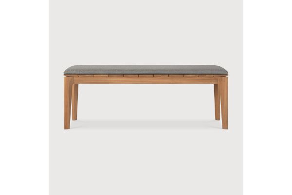 BOK OUTDOOR BENCH - TEAK - MOCHA FABRIC