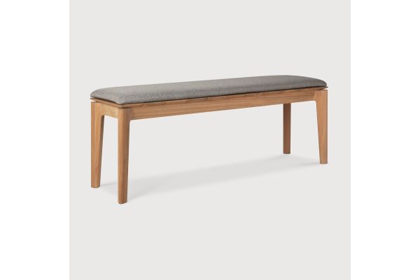 BOK OUTDOOR BENCH - TEAK - MOCHA FABRIC