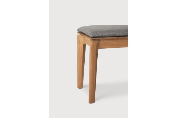 BOK OUTDOOR BENCH - TEAK - MOCHA FABRIC