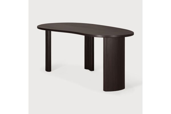 BOOMERANG DESK - VARNISHED MAHOGANY - DARK BROWN 