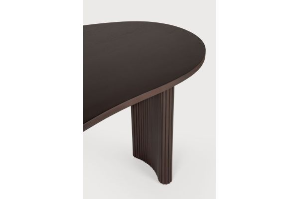 BOOMERANG DESK - VARNISHED MAHOGANY - DARK BROWN 