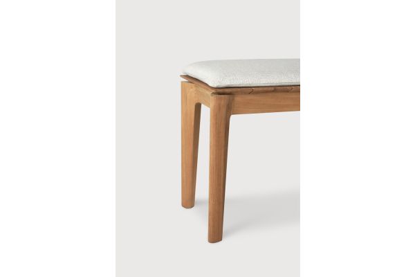 BOK OUTDOOR BENCH - TEAK - OFF WHITE FABRIC 