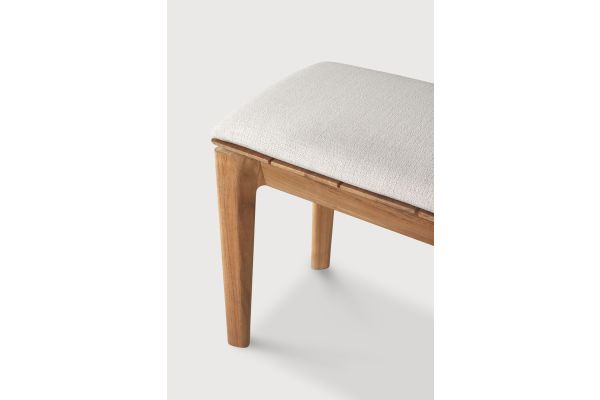BOK OUTDOOR BENCH - TEAK - OFF WHITE FABRIC 
