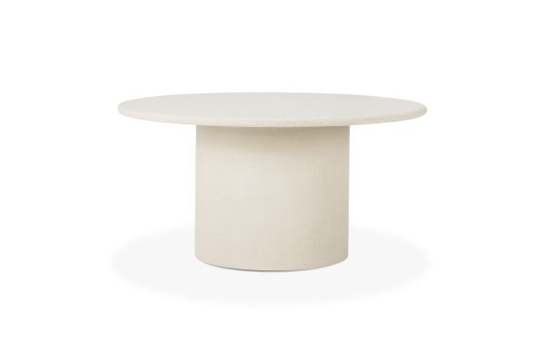 ELEMENTS DINING TABLE - VARNISHED MICROCEMENT - OFF WHITE - ROUND 150 X 150 X 76  26425