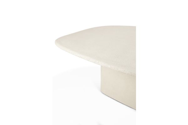 ELEMENTS DINING TABLE - VARNISHED MICROCEMENT - OFF WHITE - PEBBLE SHAPE 200 X 143 X 76 26426