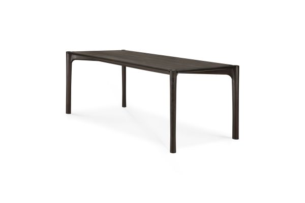 TEAK DARK-BROWN VARNISHED BOK DINNING 200X95