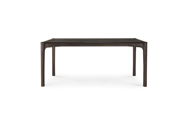 TEAK DARK-BROWN VARNISHED BOK DINNING 180X90 CM