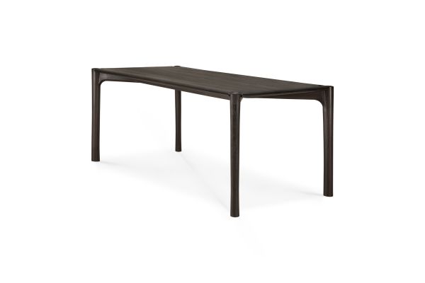 TEAK DARK-BROWN VARNISHED BOK DINNING 180X90 CM
