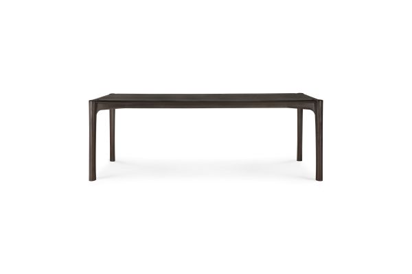 TEAK DARK-BROWN VARNISHED BOK DINNING 220X95