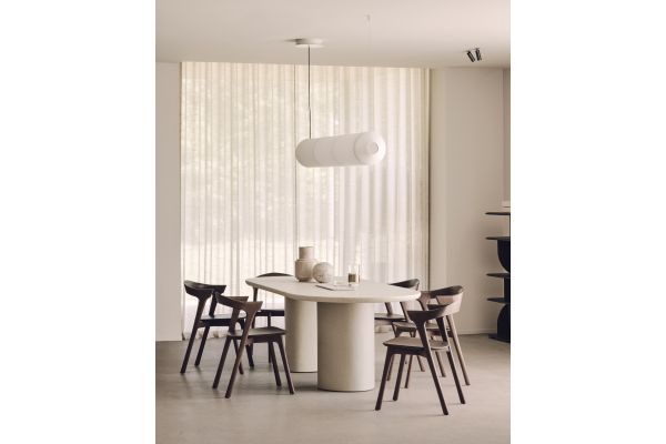 ELEMENTS DINING TABLE - VARNISHED MICROCEMENT - OFF WHITE - OBLONG 240 X 100 X 76 26427