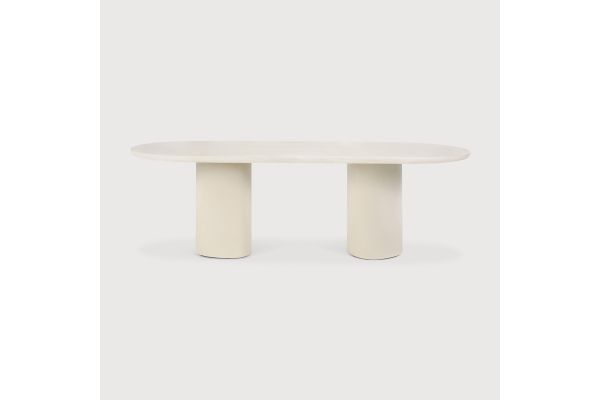 ELEMENTS DINING TABLE - VARNISHED MICROCEMENT - OFF WHITE - OBLONG 240 X 100 X 76 26427