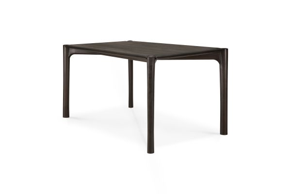 TEAK DARK-BROWN VARNISHED BOK DINNING 140X80 CM