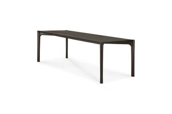 TEAK DARK-BROWN VARNISHED BOK DINNING 240X100