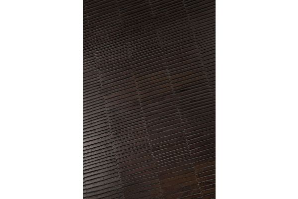 GROOVES COFFEE TABLE - VARNISHED TEAK - OFF BLACK - RECTANGULAR 170 X 120 X 34 12258