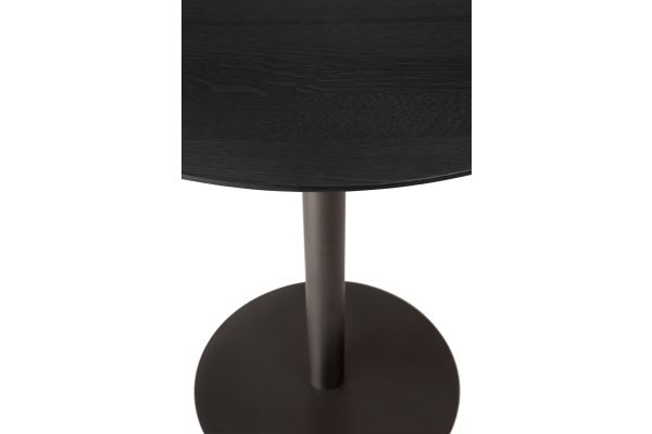 BLEND DINING TABLE - VARNISHED OAK TOP - BLACK - DARK BRONZE BASE - ROUND 90 X 90 X 76 51950