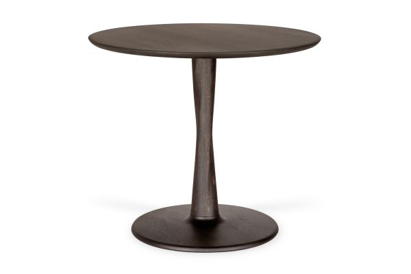 TORSION DINING TABLE - VARNISHED OAK - BROWN - ROUND 90 X 90 X 76 50024