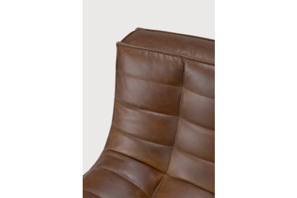 N701 MODULAR SOFA - CHESTNUT LEATHER - 2 SEATER 140 X 91 X 76 20290