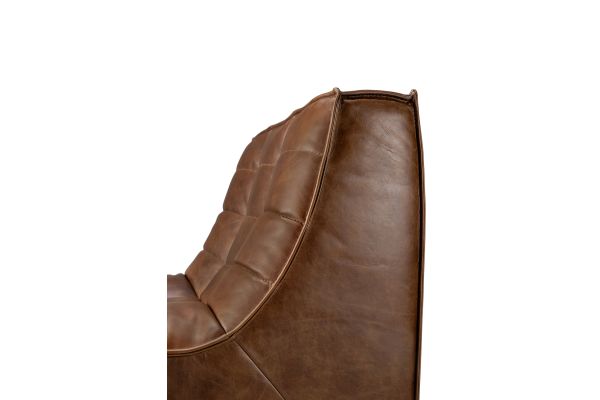 N701 MODULAR SOFA - CHESTNUT LEATHER - 1 SEATER 80 X 91 X 76 20289