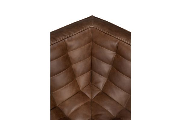N701 MODULAR SOFA - CHESTNUT LEATHER - 90° SQUARE CORNER 91 X 91 X 76 20292
