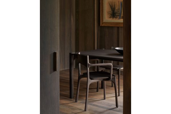 PI dining chair - varnished teak - dark brown 