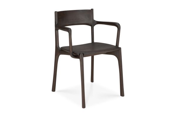 PI dining chair - varnished teak - dark brown 