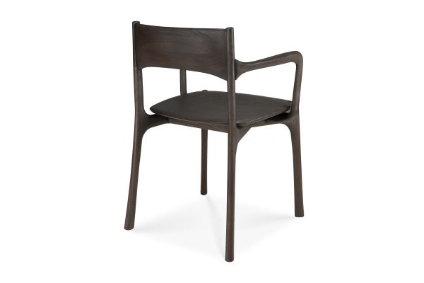 PI dining chair - varnished teak - dark brown 