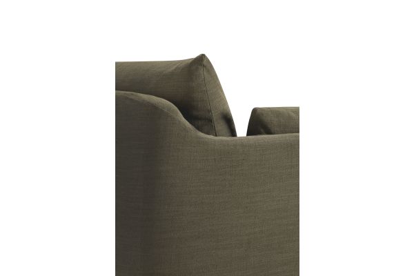 WEAVE SOFA - GREEN FABRIC - 3 SEATER - REMOVABLE COVER 244 X 95 X 75 21413